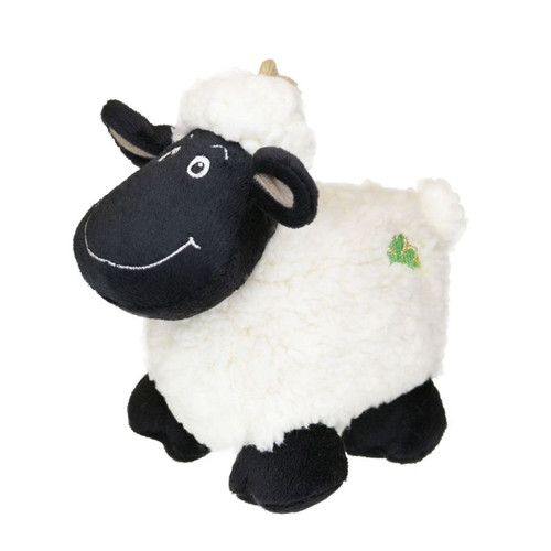 AIS-111868 Irish Sheep Stuffed Animal with Traditional Shamrocks Huggable Sheep Black faceShamrockGift.com
