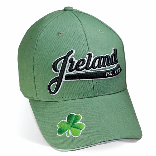 AIS-138261 Ireland Shamrock Brim Baseball Cap ShamrockGift.com