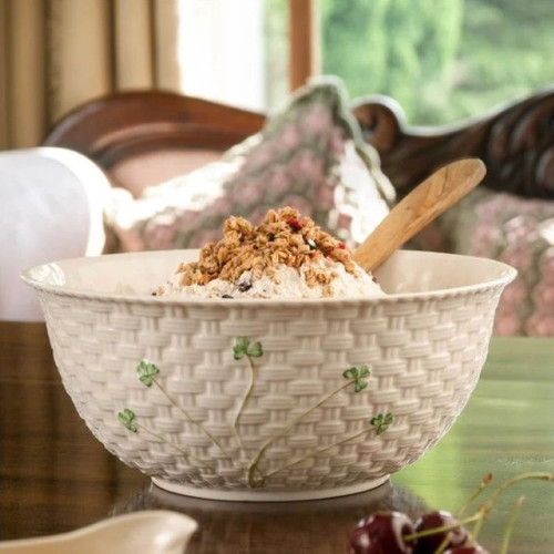 B1316 Handmade Shamrock Mixing Bowl Lifestyle ShamrockGift.com