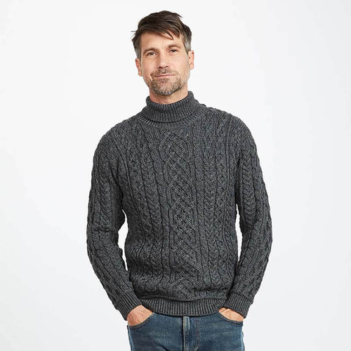 B406367-Men's-Irish-Traditional-Aran-Wool-Pullover- Sweater-ShamrockGift.com