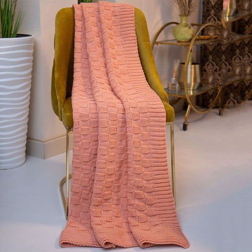 Basket Weave Fisherman Knit Throw ShamrockGift.com