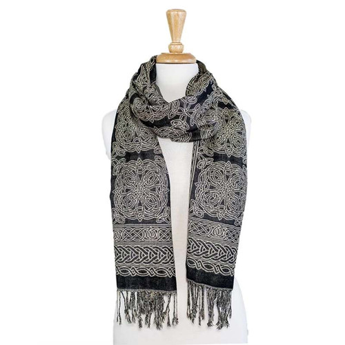Black Trinity Knot Ladies Scarf BIL-BC1702-6 ShamrockGift.com