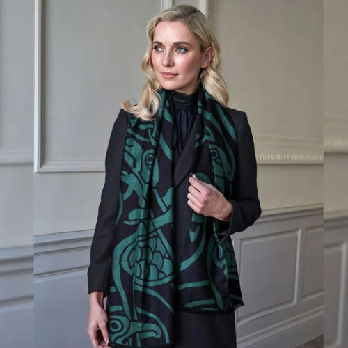 Book of Kells Celtic Knot Reversible Scarf  ShamrockGift.com
