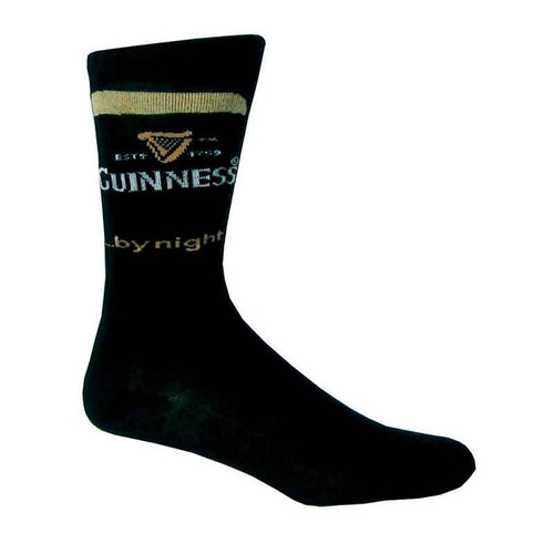 Black Guinness By Night Socks H9009-OS ShamrockGift.com