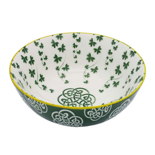 CL-104-42 Clara Irish Trellis Shamrock Bowl 14cm ShamrockGift.com