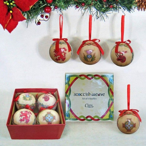 Scottish Bauble Set Hanging ShamrockGift.com