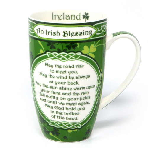 CL-76-1 Shamrock Garden Irish Blessing Mug ShamrockGift.com
