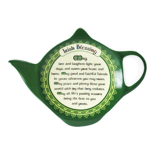 CL-87-341 Irish Blessing Green Teabag Holder Shop online on ShamrockGift.com