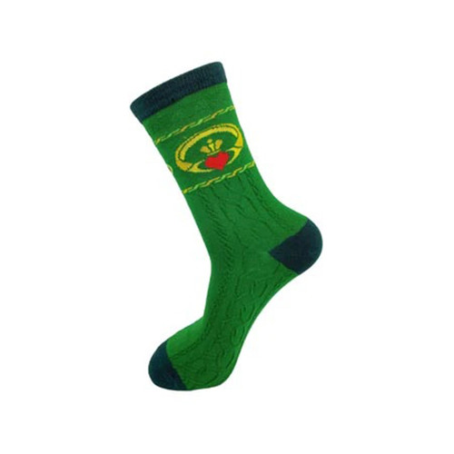 CL-98-538 Adult Green Claddagh Ring Irish Socks ShamrockGift.com