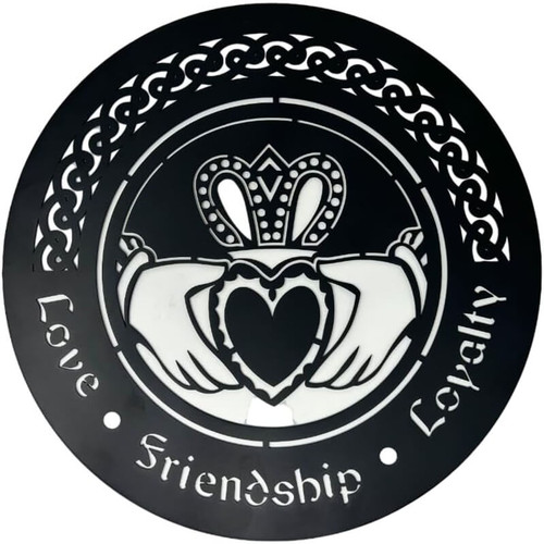 EWH128 Irish Claddagh Wall Hanging  Black Matt ShamrockGift.com