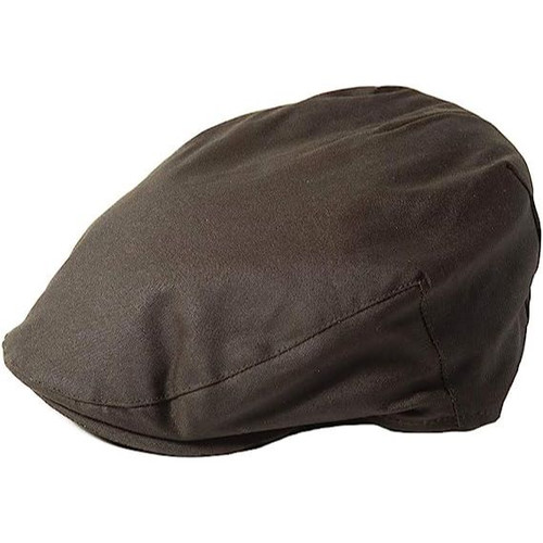 FW-Wax-Olive Olive Wax Cotton Men's Flat Cap  ShamrockGift.com