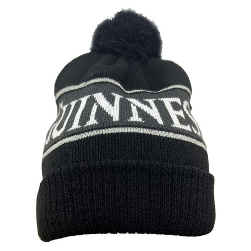 G6263-OS Guinness Black Bobble Hat Shop online on ShamrockGift.com