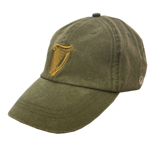 G6283-OS Green Guinness Baseball Cap Front side ShamrockGift.com