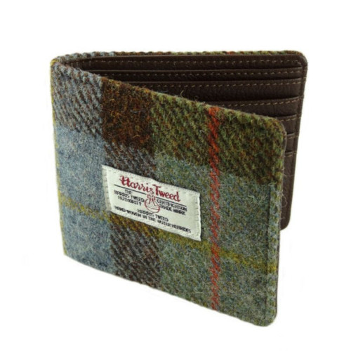 GA-LB2007 Tartan Men's Harris Tweed Wallet MacLeod Tartan ShamrockGift.com