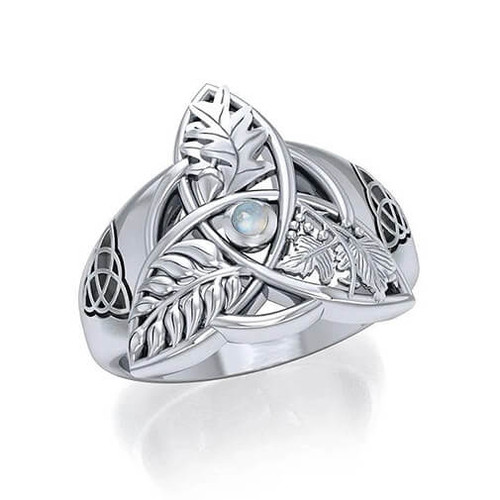 GS-SetRing1 Silver Celtic Knot Ladie Ring  ShamrockGift.com