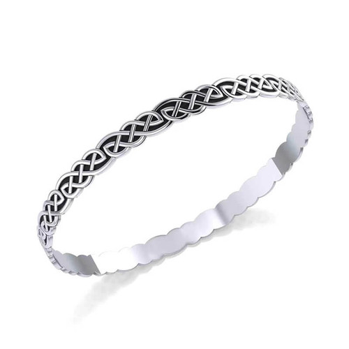 GS-TBAG900351-set Sterling Silver Trinity Knot Bangle ShamrockGift.com