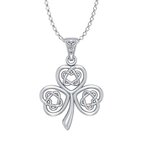 Celtic Knot Lucky Shamrock Pendant GS-TPDG49682-set ShamrockGift.com