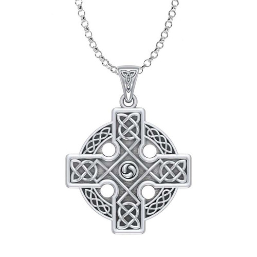 Silver Celtic Cross Pendant GS-TPDG904771-set ShamrockGift.com