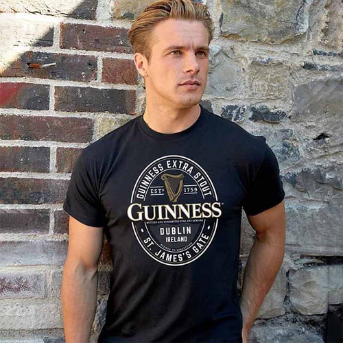 Guinness English Label Tee Shirt HH1028 ShamrockGift
