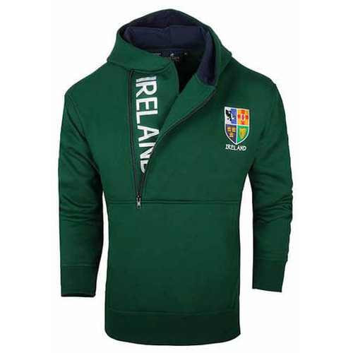 Malham USA Ireland Bottle Green Half Zip Hoodie HIHZ-BOTTLE ShamrockGift.com