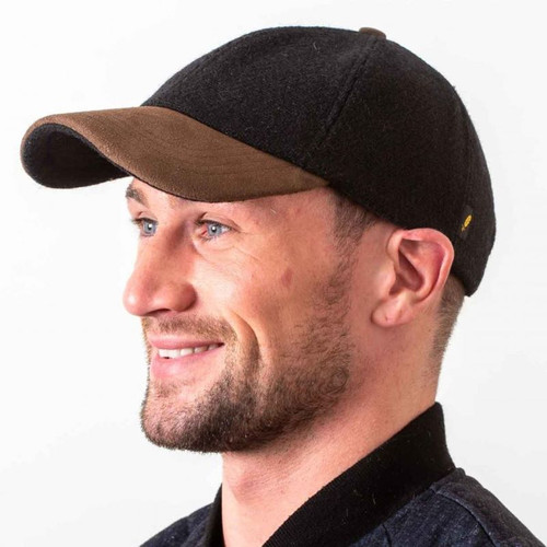 HOF-BBTWD Donegal Tweed Baseball Cap Black ShamrockGift.com