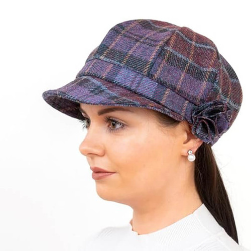 HOF-SHANPNW-OS Spring Ladies 100% Wool Newsboy Hat Heather ShamrockGift.com