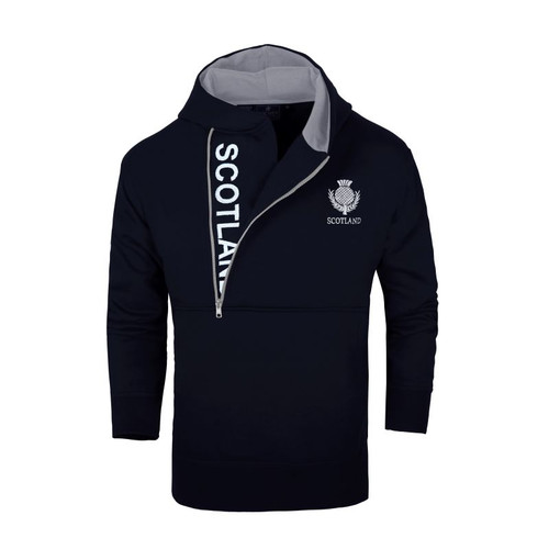 HZSCO-NAVY Scotland Thistle Hoodie ShamrockGift.com