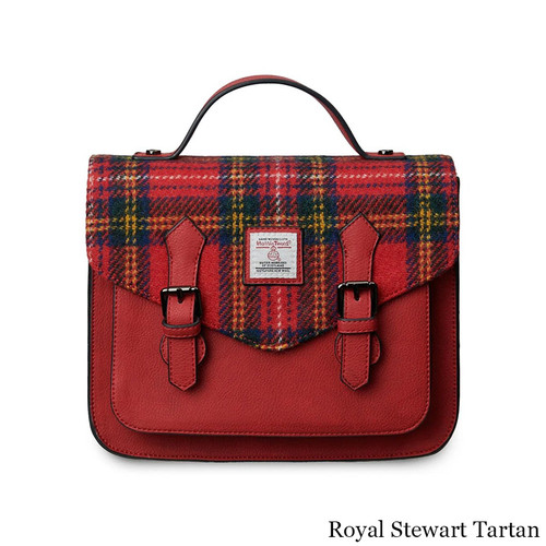 ISL-2712 Harris Tweed Medium Calton Satchel front ShamrockGift.com