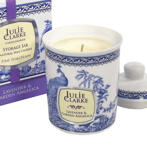 Lavender & Garden Angelica Celtic Peacock Natural Candle Shamrock