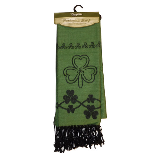 JCW-14813 Irish Pashmina Shamrock Scarf ShamrockGift.com
