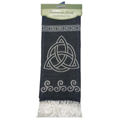 JCW-14828 Trinity Knot Celtic Silk Scarf ShamrockGift.com