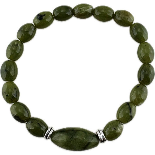 JCW-45681 Genuine Irish Connemara Marble Beaded BraceletShamrockGift.com