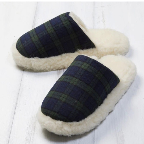LV-S-LV Irish Wool Flannel Slippers ShamrockGift.com