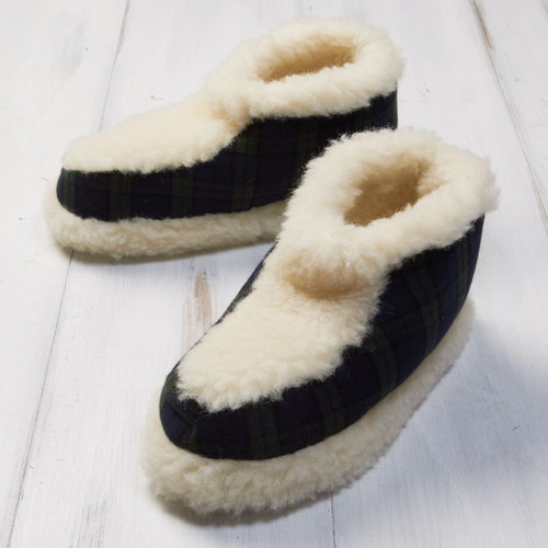 LV-SB-LV Wool Tartan Slipper Boots Lifestyle ShamrockGift.com