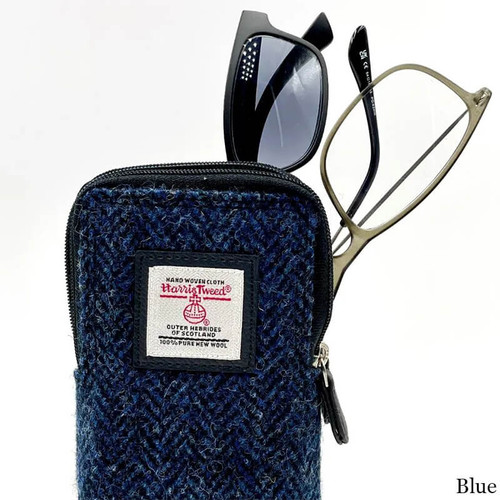 MCS CB2205 SP516 Handcrafted Harris Tweed Double Glasses Pouch ShamrockGift.com