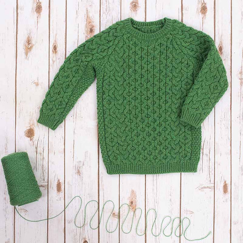 MK100 105 Children's Aran Sweater  ShamrockGift.com