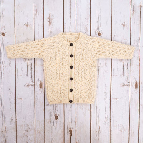 MK101 Kids Irish Knit Cardigan Shamrockgift.com