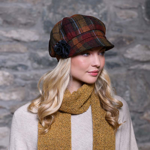 MWNewsboy321 Fall Leaves Women's Tweed Newsboy Hat Lifestyle ShamrockGift.com