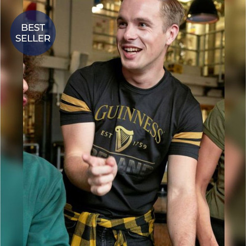 Traditional Craft Black Deep Tan Guinness Tape T-Shirt G1271 best ShamrockGift.com