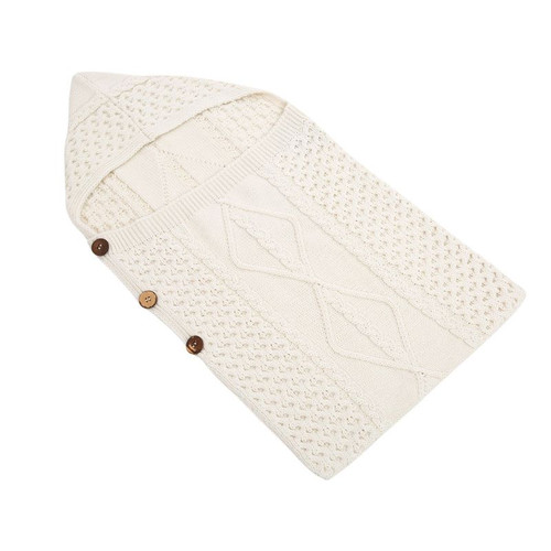 NK200 Knitted Baby Sleeping Bag Natural ShamrockGift.com