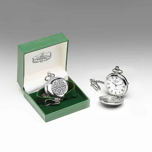 Mullingar Pewter Mullingar Pewter Pocket Watch Trinity P246 T4 ShamrockGift.com