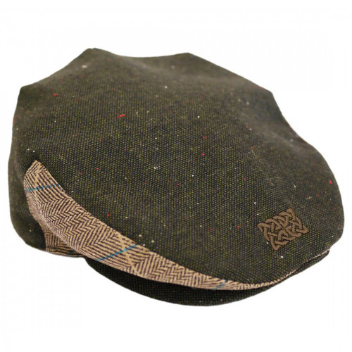 Patrick Francis Green Tweed Celtic Knot Flat Cap PF9017 Shamrockgift.com