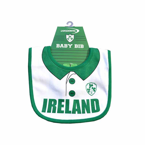 Ireland Rugby Shirt Bib Front View ShamrockGift.com