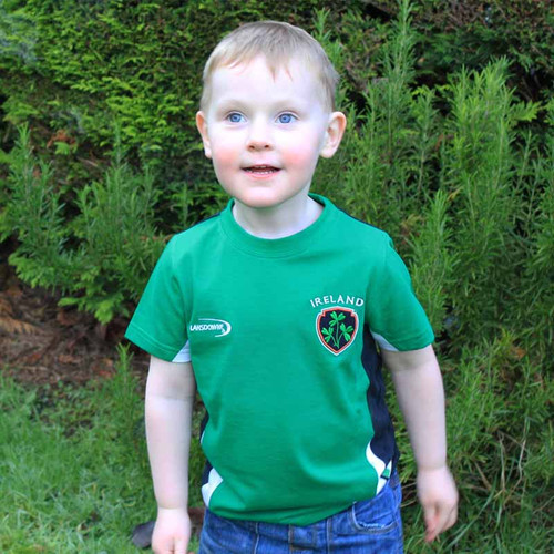 Trad Craft Lansdowne Emerald Ireland Crest Kids T-Shirt R7169 ShamrockGift.com