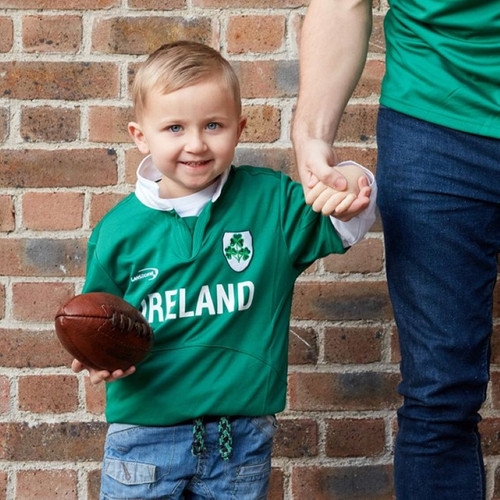 Lansdowne Green Ireland Shamrock Performance Short Sleeve Kids Rugby Shirt R7176 ShamrockGift.com