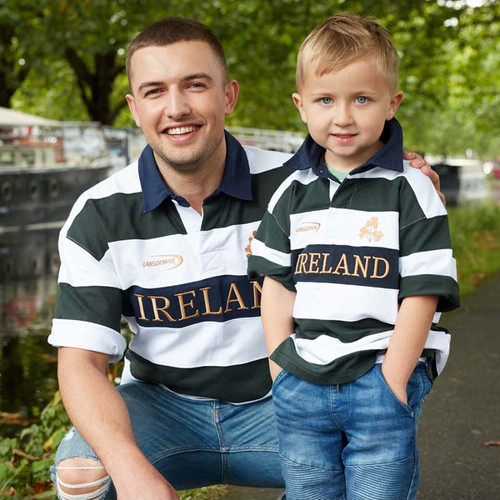 R7189 Kids Irish Rugby Shamrock T shirt ShamrockGift.com