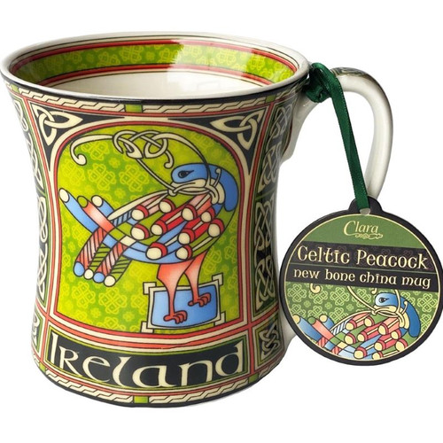 Royal Tara Celtic Peacock Mug CL-79-4 Shamrockgift.com