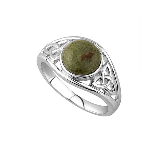 S2832 Connemara Marble Celtic Knot Ring ShamrockGift.com