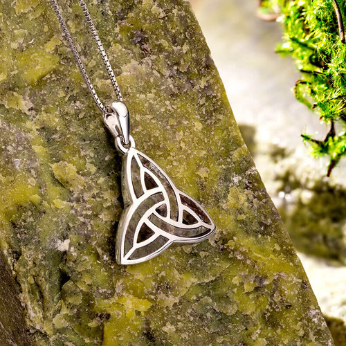 Solvar Sterling Silver Marble Trinity Pendant S44701 Shamrockgift.com