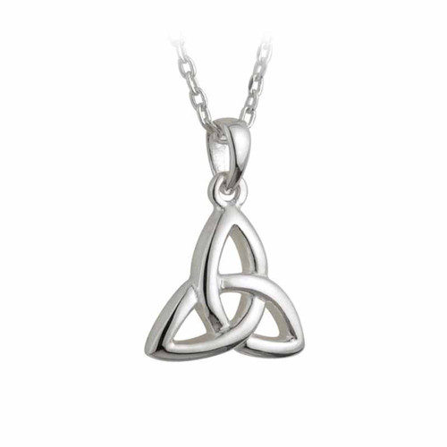Solvar Silver Trinity Knot Necklace S44720 ShamrockGift.com
